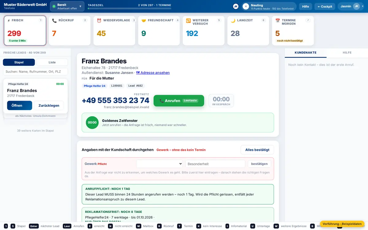 Das Gespräch, und was danach passiert – Muster Bäderwelt GmbH