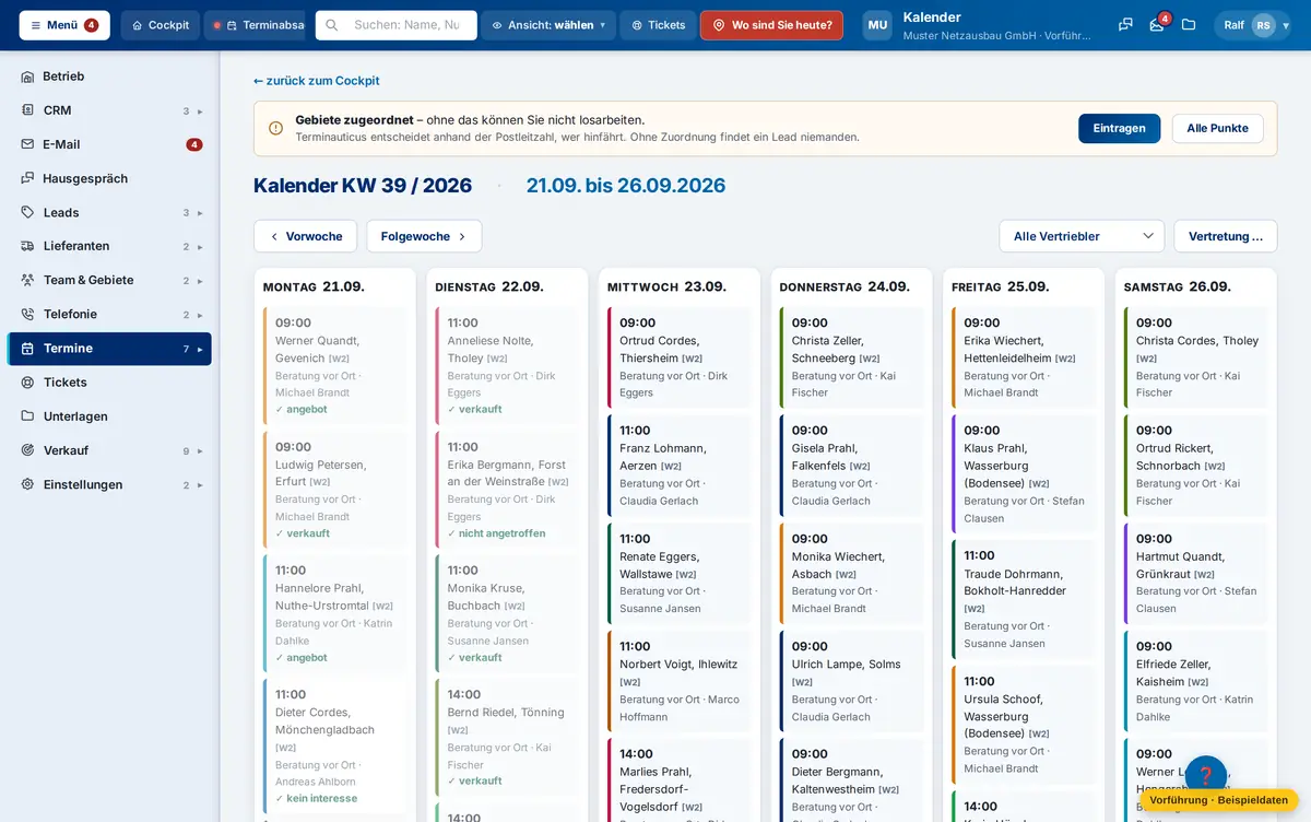 Die Woche der Disposition – Muster Netzausbau GmbH