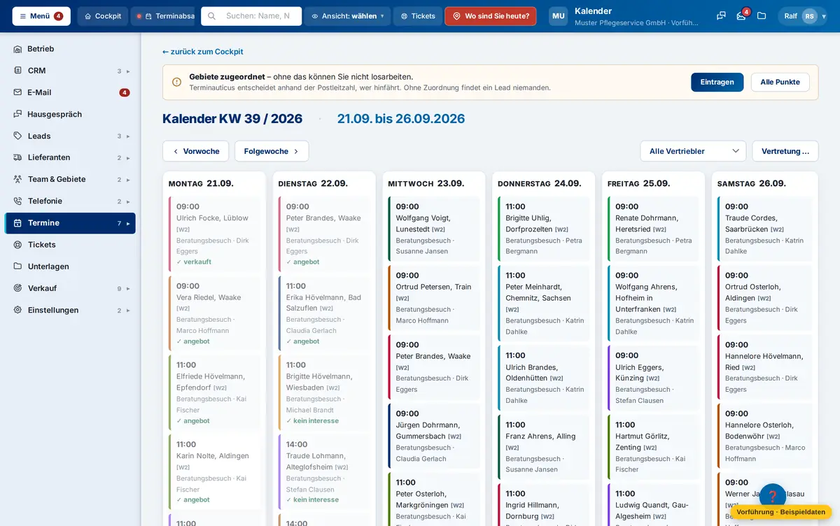 Die Woche der Disposition – Muster Pflegeservice GmbH